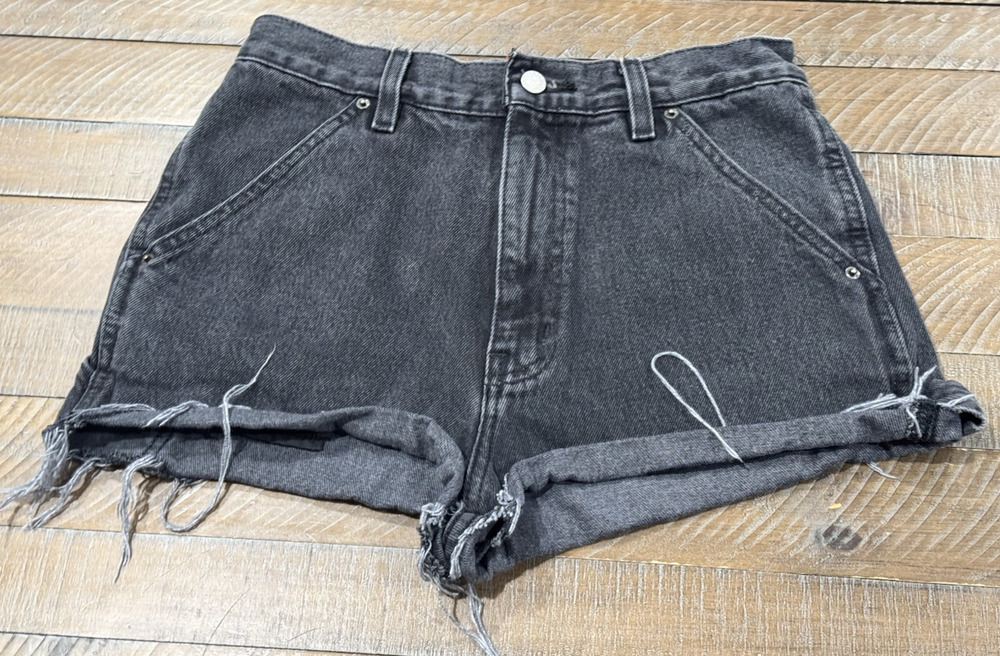BDG High Rise Carpenter Shorts Black - Size 28